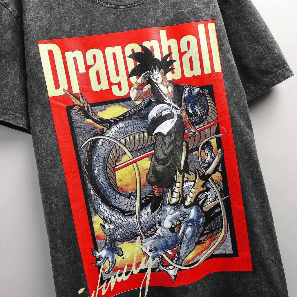 Áo thun tay lỡ nam nữ in hình Dragon ball , Vải Cotton Form Oversize - SELECTED.STORE