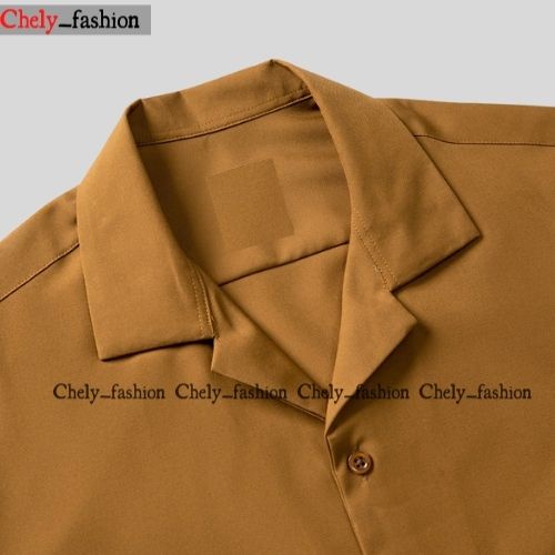 Áo sơ mi tay ngắn nam nữ form rộng sơ mi cổ vest unisex tay lỡ, chất vải lụa mịn chống nhăn Chely_fashion