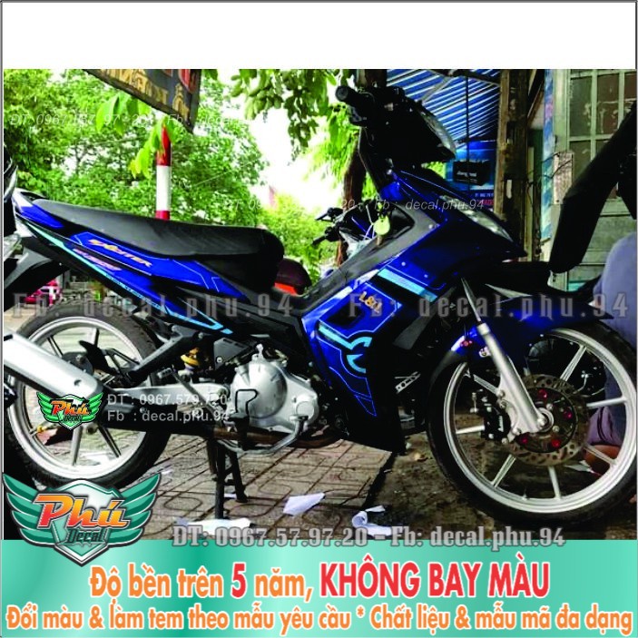 Tem rời Exciter 2006-2010 Xanh (X) -1