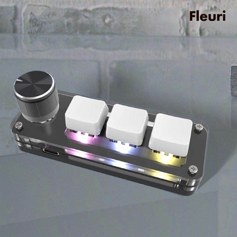 Bàn Phím Lập Trình RGB 3 Nút Bấm Nhỏ Gọn Cho Windows