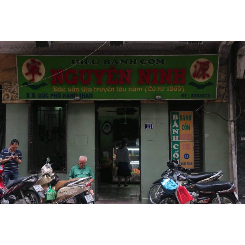 Bánh cốm 130 năm NGUYÊN NINH SINCE 1865 Chính hiệu 11 dốc hàng Than. giá cho 10 bánh.