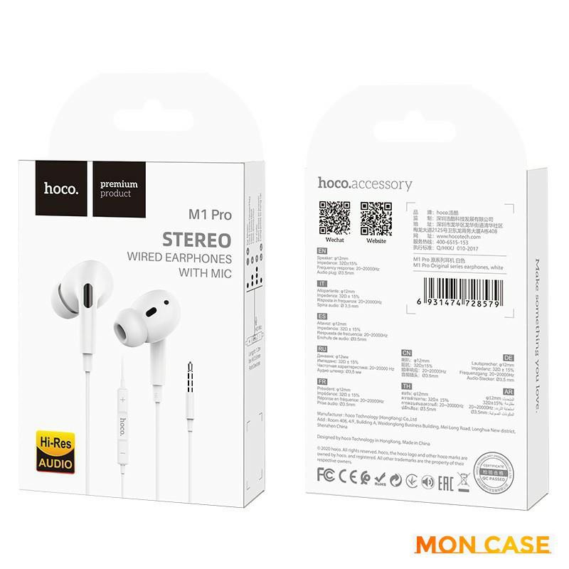 Hoco M1 Pro tai nghe iphone tai nghe điện thoại Deep Bass với Mic