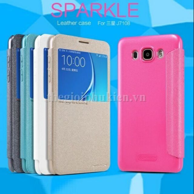 Bao da Samsung J710 chính hãng Nillkin Sparkle