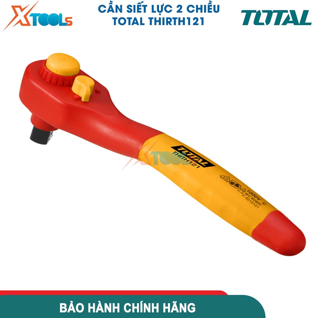 Tay vặn cách điện TOTAL THIRTH121 cách điện 1000V, đầu khẩu 1/2inch, chất liệu thép CR-V cứng chắc [CHÍNH HÃNG][XTOOLS]