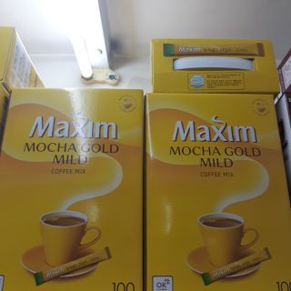Cà phê maxim MOCHA GOLD MILD màu vàng (1 hộp 100 gói)
