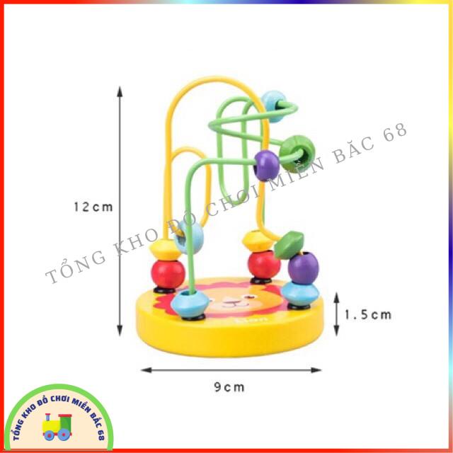 Đồ chơi thông minh luồn hạt gỗ rèn luyện kỹ năng khéo léo kiên trì cho bé