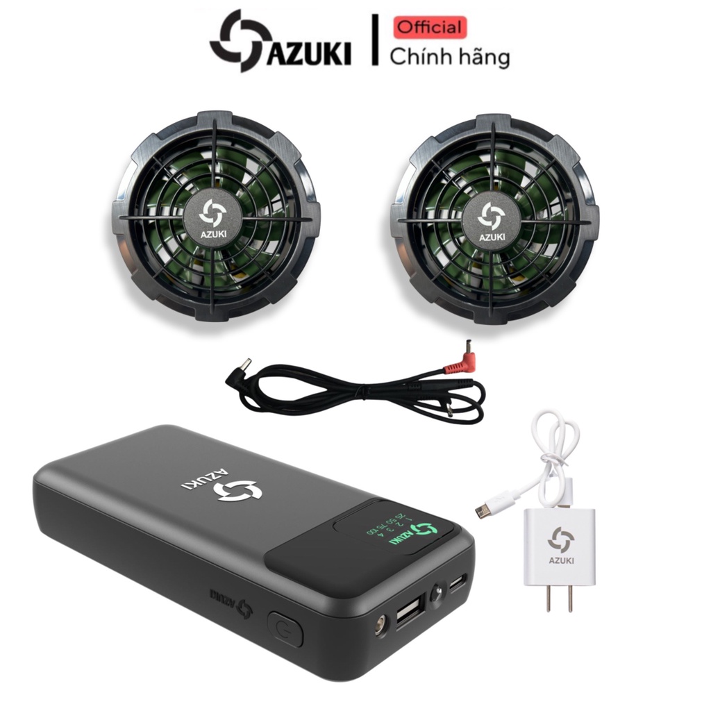 Bộ Phụ Kiện Rời AZUKI SUPER V2,pin 24.000 Quạt 12V Chống Nước,Có Đèn Pin Phát Sáng,Bảo Hành 1Năm