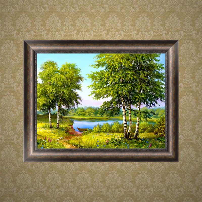 Tranh Thêu Chữ Thập Đính Đá Kim Cương 5D DIY Hình Vẽ Phong Cảnh