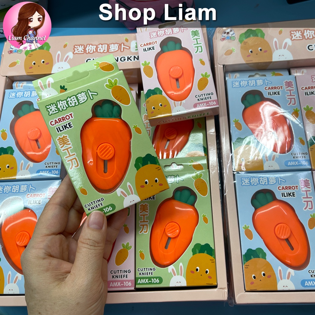 Dao rọc giấy hình cà rốt cute xỉu - có hình thật shop chụp - shopliam