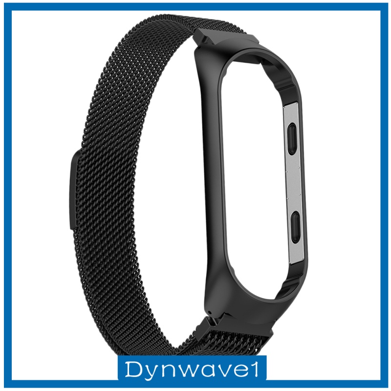 Dây Đeo Kim Loại Màu Đen Cho Đồng Hồ Thông Minh Mi Band 3 / 4