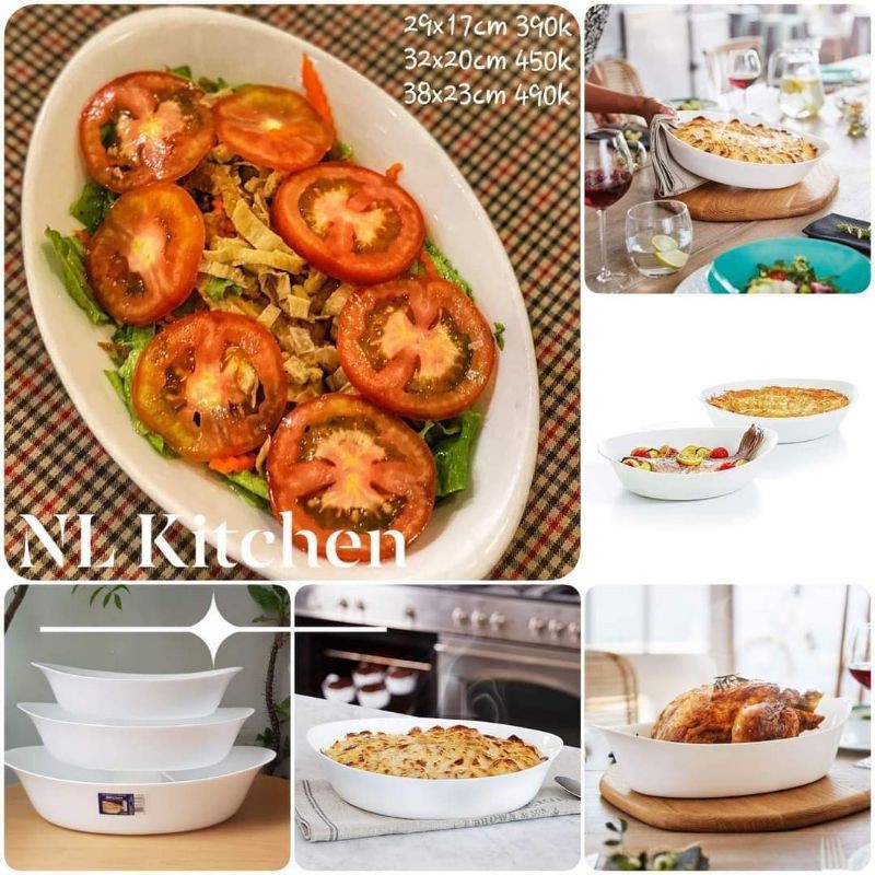 Khay nướng gốm thủy tinh Luminarc