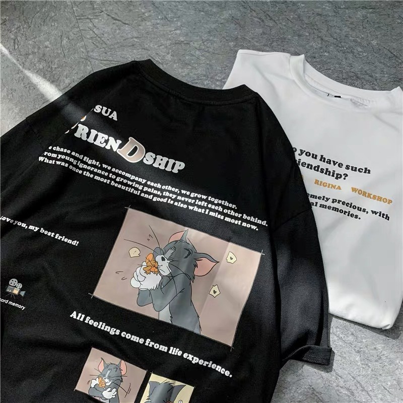 Áo thun tay lỡ phông Unisex nam nữ oversize form rộng ulzzang FRIENDSHIP ANHStore A30