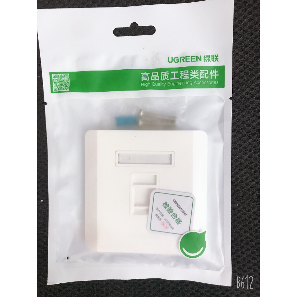 Mặt Nạ Âm Tường RJ45 Ugreen 80182 + Nhân mạng Ugreen 80178 - Hàng Chính Hãng