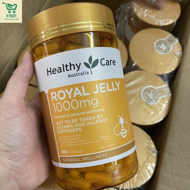 Sữa Ong Chúa Healthy Care Royal Jelly 1000mg Úc - 365 viên