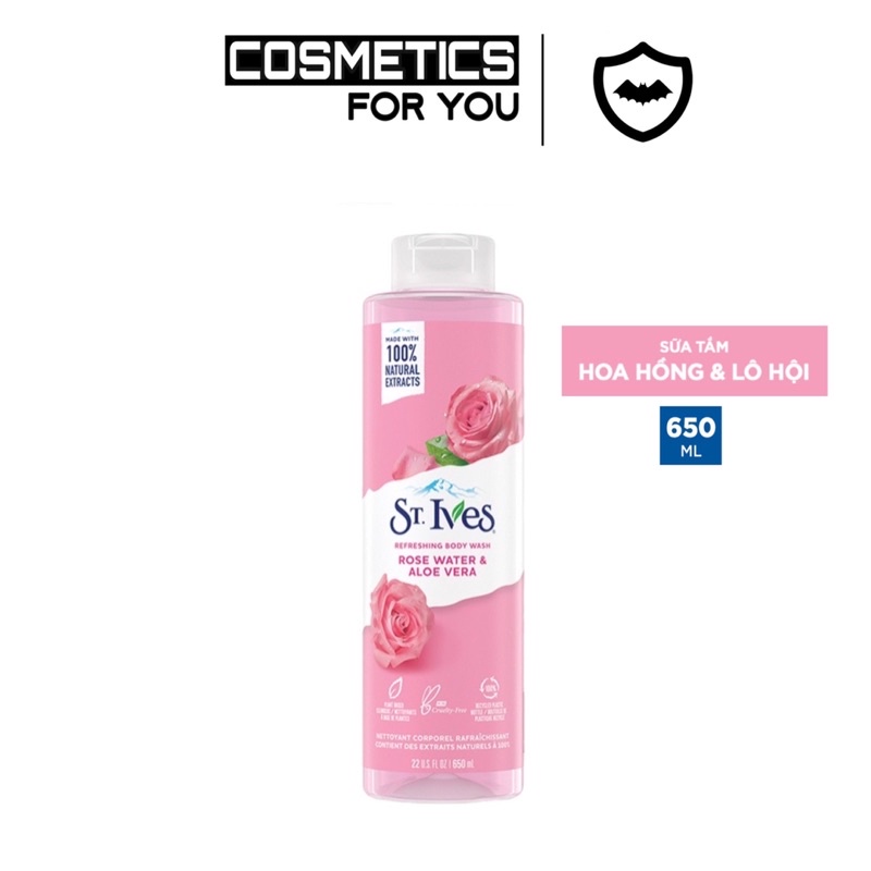 SỮA TẮM ST. IVES BODY WASH DƯỠNG DA VÀ TẨY TẾ BÀO CHẾT 650ML USA