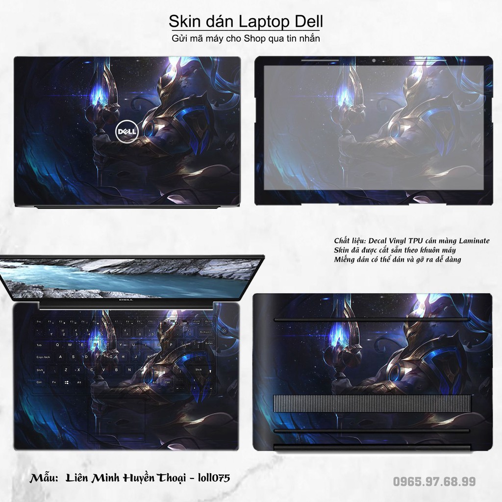 Skin dán Laptop Dell in hình Liên Minh Huyền Thoại nhiều mẫu 10 (inbox mã máy cho Shop)
