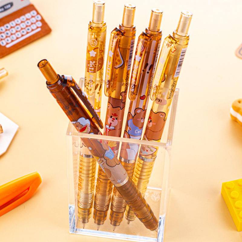 Set 6 Bút Chì Nhựa Tự Động 0.5mm In Hình Gấu Dễ Thương