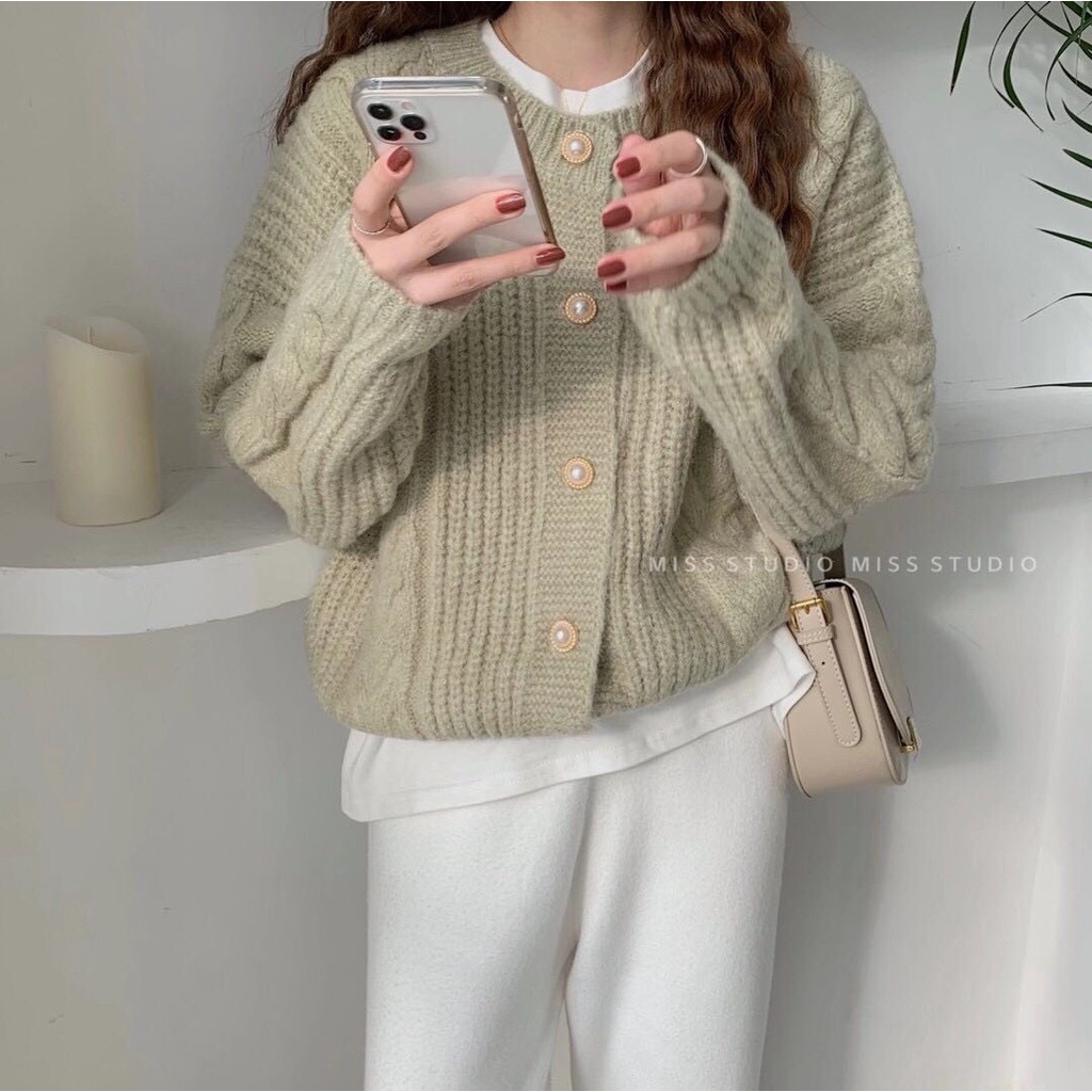 Áo Khoác Len Cardigan Mềm Dáng Rộng Thời Trang Mùa Xuân Cho Nữ 2021 | BigBuy360 - bigbuy360.vn