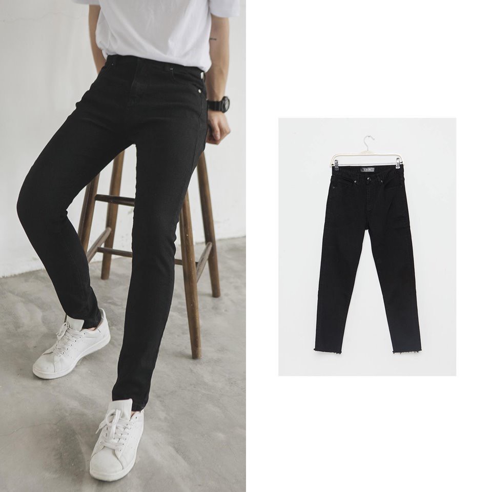 quần jean nam đen trơn [ HÌNH THẬT  ] chất giãn tốt size 28 đến 37 mã số Q001 | BigBuy360 - bigbuy360.vn