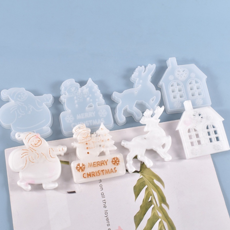 Khuôn Silicone Làm Mặt Dây Chuyền Trang Trí Giáng Sinh