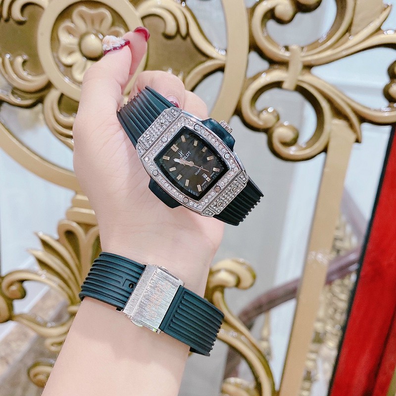 Đồng Hồ Đeo Tay Nữ Hublot Dây Cao Su Silicon Mặt Vuông Thời Trang Hàng Đẹp Cao Cấp Chống Nước Bảo Hành 12 Tháng  -DH 02 | BigBuy360 - bigbuy360.vn