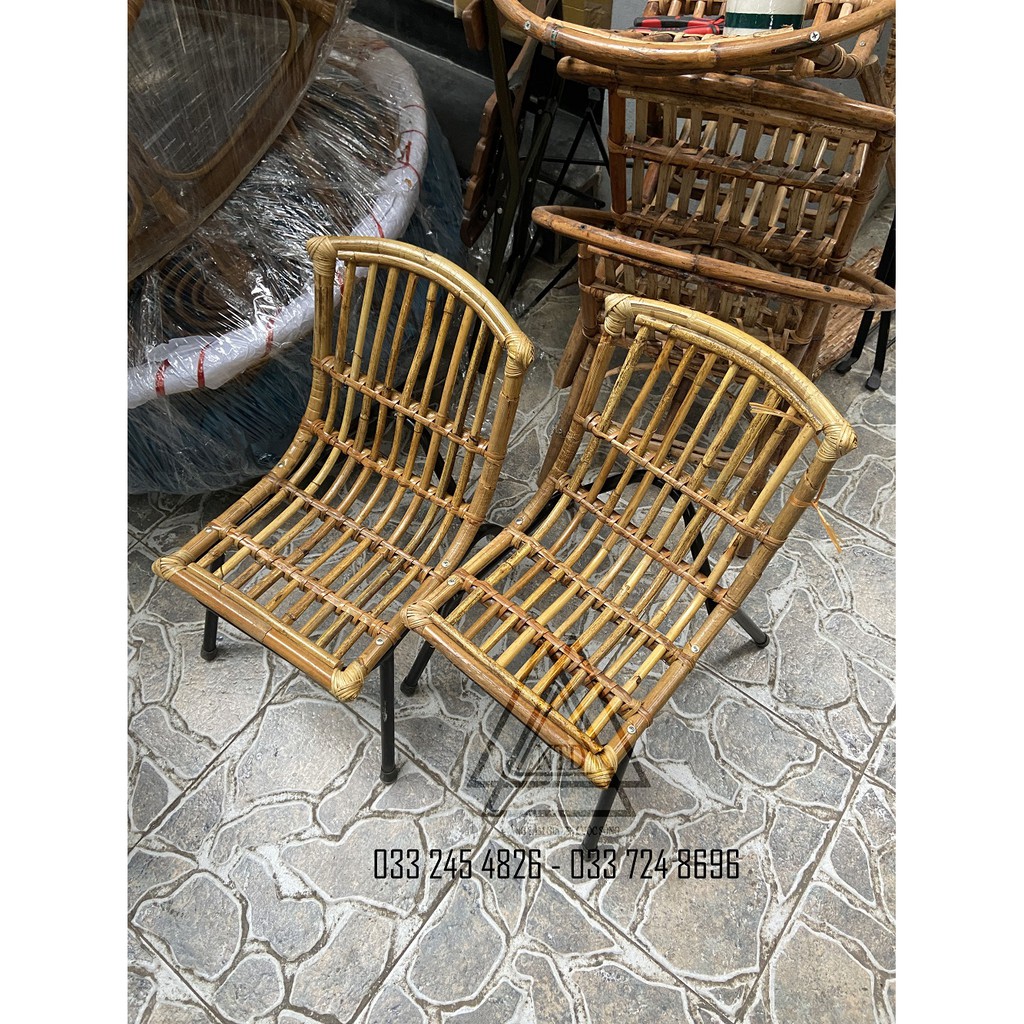 ⚡Ghế mây cánh cụt ⚡DECOR ban công chung cư, quán Cafe, ngoài vườn chất liệu cao cấp mây, tre 100% đã qua xử lý