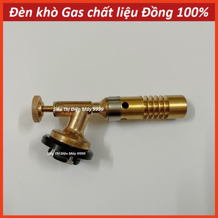 Đèn khò gas - khò ga đồng 100% nguyên khối cao cấp, tự động đánh lửa, khò lửa bình gas - Núm điều chỉnh nhiệt 1300 độ C