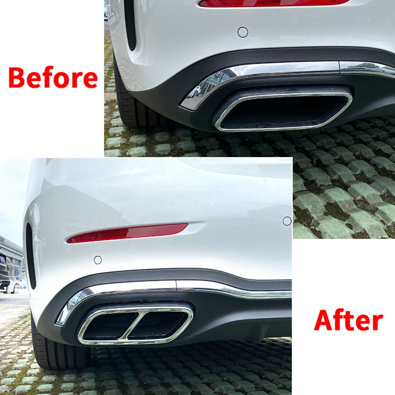Ốp Ống Pô Xả Khí Bằng ABS Cho Mercedes-Benz C-Class W206 C200 C260 C300 2022 + AMG