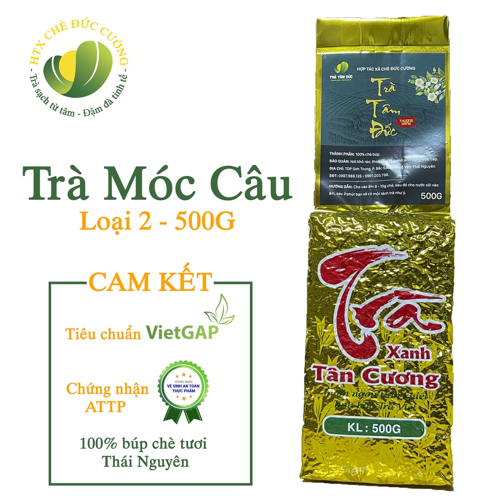 Trà Móc Câu Thái Nguyên cao cấp loại 2 ( 500 Gram ) Trà Tâm Đức, Trà Sạch Tiêu Chuẩn VietGap