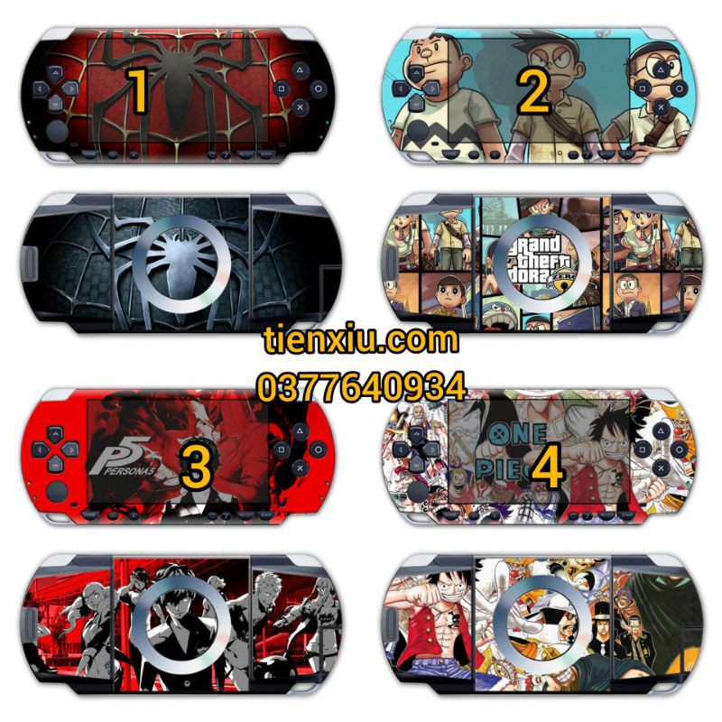 Dán lụa psp 1000, tấm dán fullbody psp 1000 skin psp1000 PSP1000