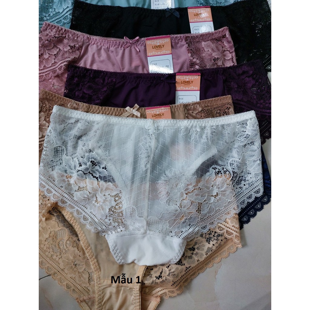 Quần lót Lovely Unique, quần lót VNXK Nhật Bản, quần con siêu mát nhẹ mềm form to nhỏ QLU1581