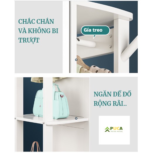 Gương toàn thân, thân gỗ Xoay 360 độ, gương di động thông minh PUCA