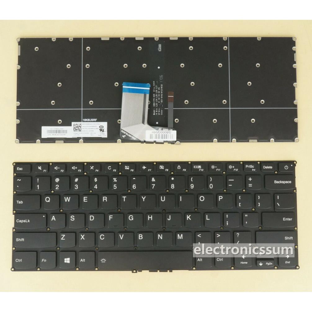 (X)(KEYBOARD) BÀN PHÍM LAPTOP LENOVO 720S-14IKB (CÓ NÚT NGUỒN) dùng cho Ideapad 320S-13IKB, 720S-14IKB, 720S-14IKBR