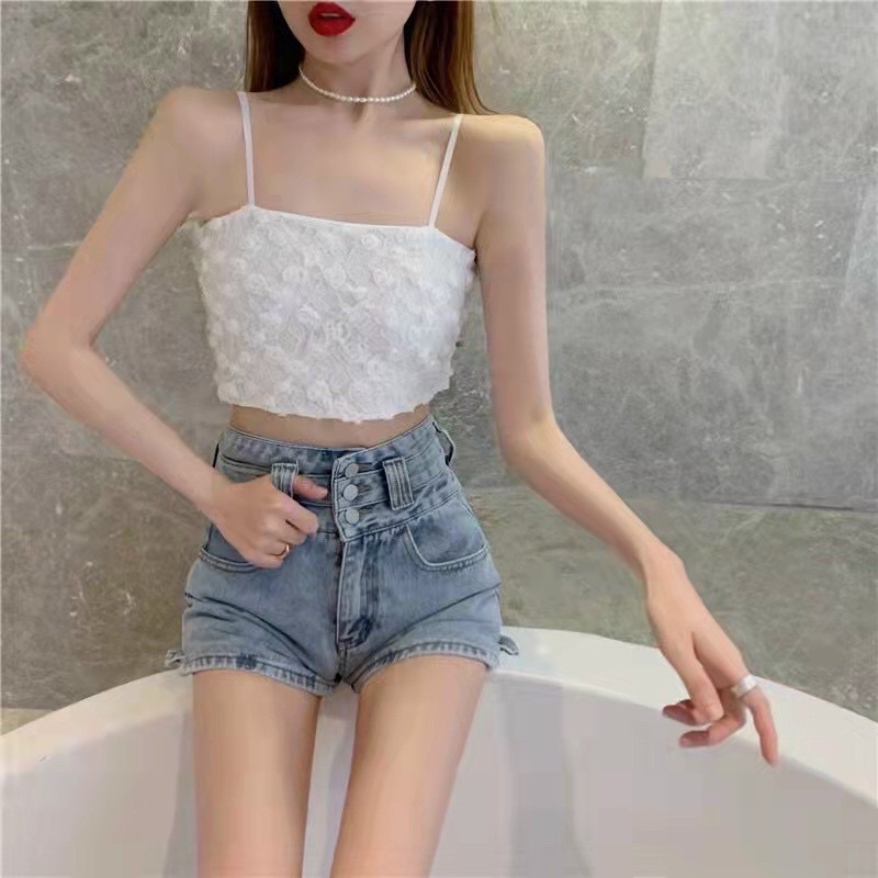 Áo bra ren hoa hồng 3 màu