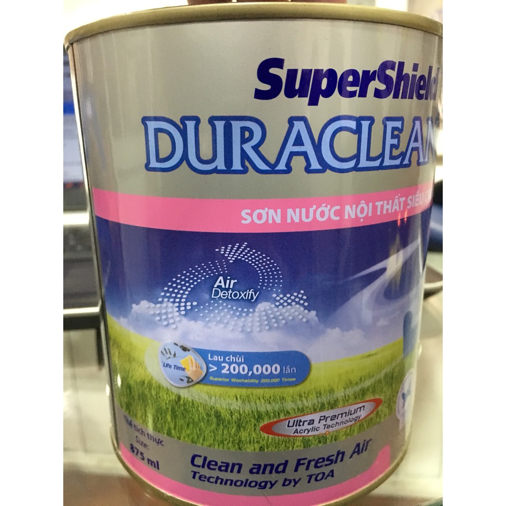 Sơn nước nội thất siêu cao cấp SuperShield DuraClean A+ bóng mờ 1L