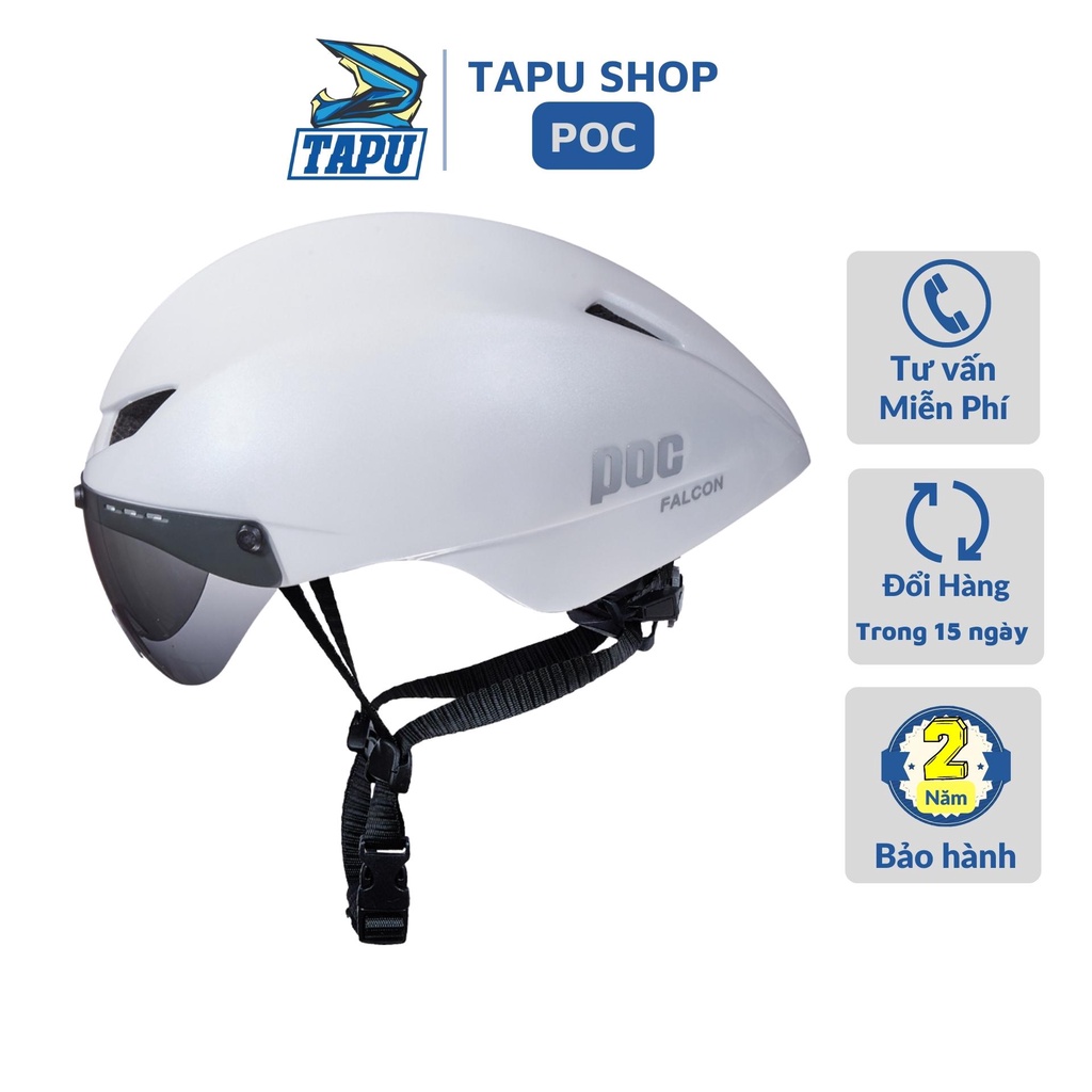 Mũ Bảo Hiểm Xe Đạp - Thể Thao POC Falcon Trắng Bóng