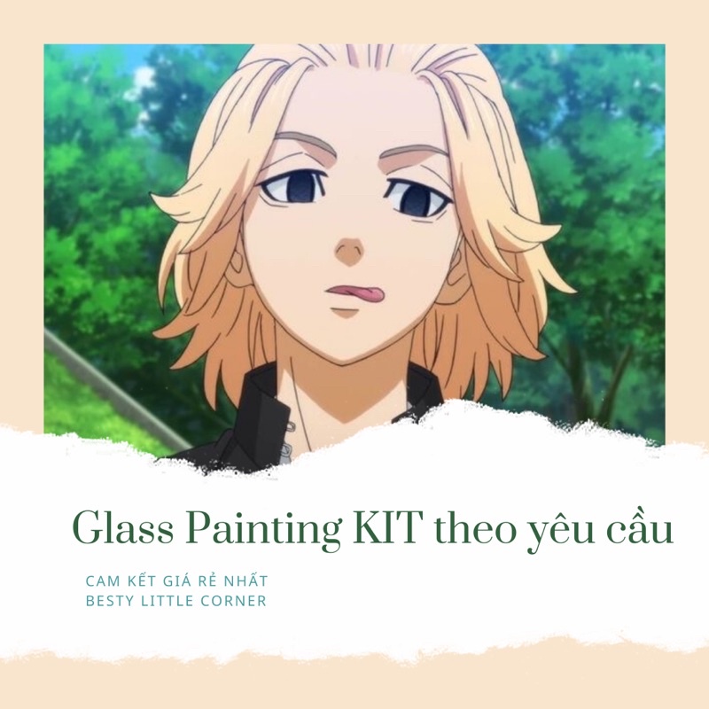 [KIT TỰ TÔ] Glass painting KIT Anime Chestup - Anime Glass Painting KIT theo yêu cầu tranh kính Anime theo yêu cầu