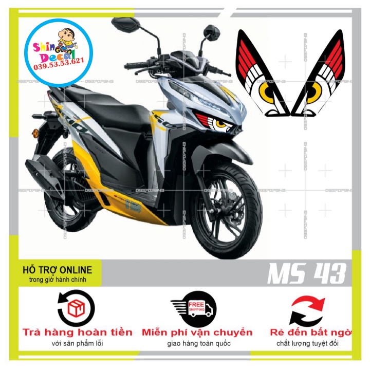 TEM DÁN ĐÈN SƯƠNG MÙ XE VARIO 2020 (DECAL TRONG SUỐT) MS 43 - SHINDECAL2