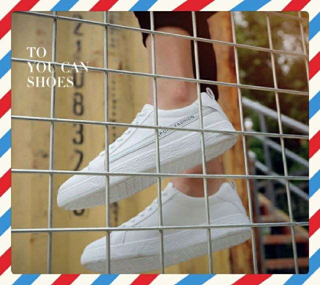 🎯FLASH SALE🃏Giày Da Nam Sneaker Thể Thao SHOES HOUSE 🧩mã G4- Trắng kẻ Xám Sport Fashion