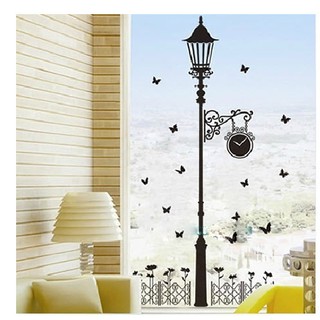 Decal Dán Tường Cột đèn trang trí