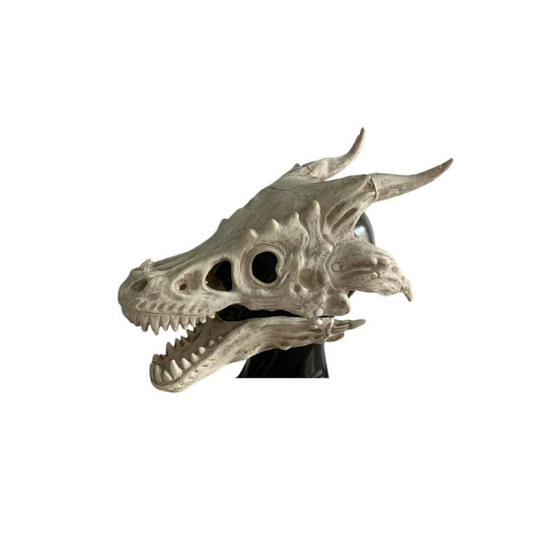 Mũ đội đầu Mô phỏng Rồng Mặt nạ Xương Mũ đội đầu Khủng long Cao su Động vật Halloween