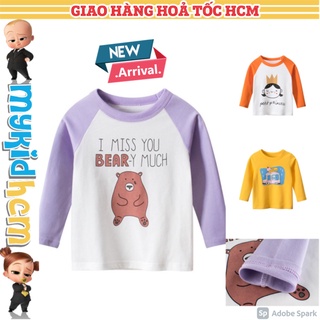 [VIDEO] Áo tay dài bé gái 27Home in hình GẤU TÍM cute chất liệu 100% cotton hàng chuẩn xuất Âu Mỹ