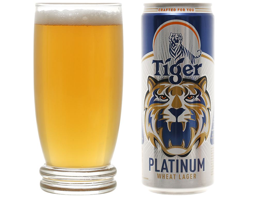Thùng 24 lon bia lúa mì Tiger Platinum Wheat Lager 330ml/lon / Lốc 6 lon bia Tiger Platinum Wheat Lager 330ml
