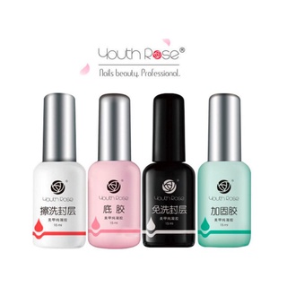 sơn bóng liên kết cứng  hoa hong móng gel