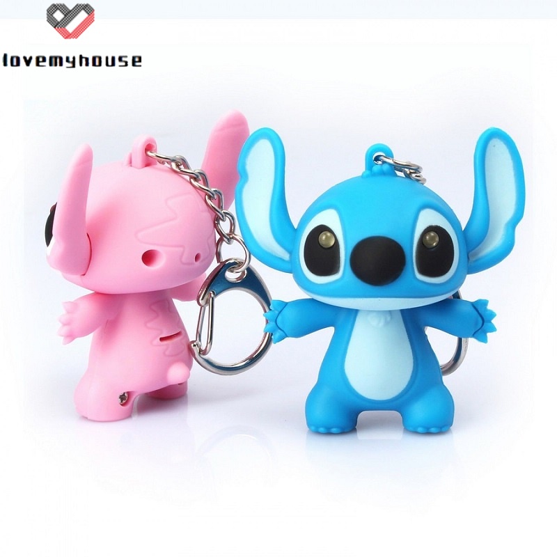 Móc Khóa Hình Lilo Và Stitch Hoạt Hình Có Đèn Led