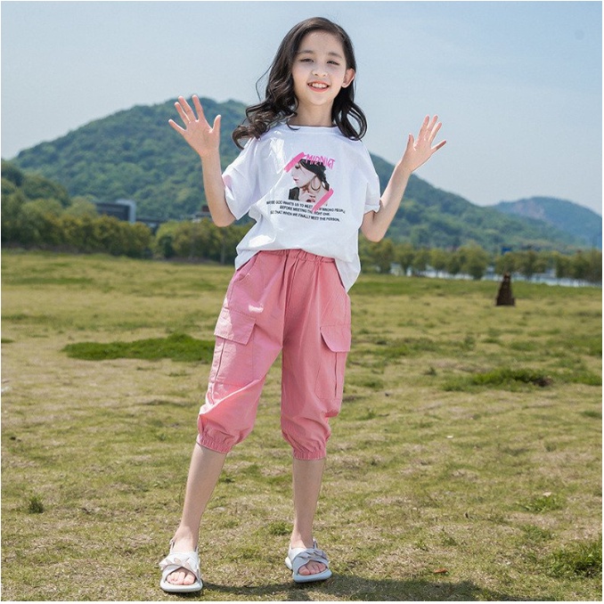 Bộ quần áo mùa hè trẻ em 18-45kg mẫu MION dành cho bé gái. Hàng may kỹ, chất vải đẹp. MC13
