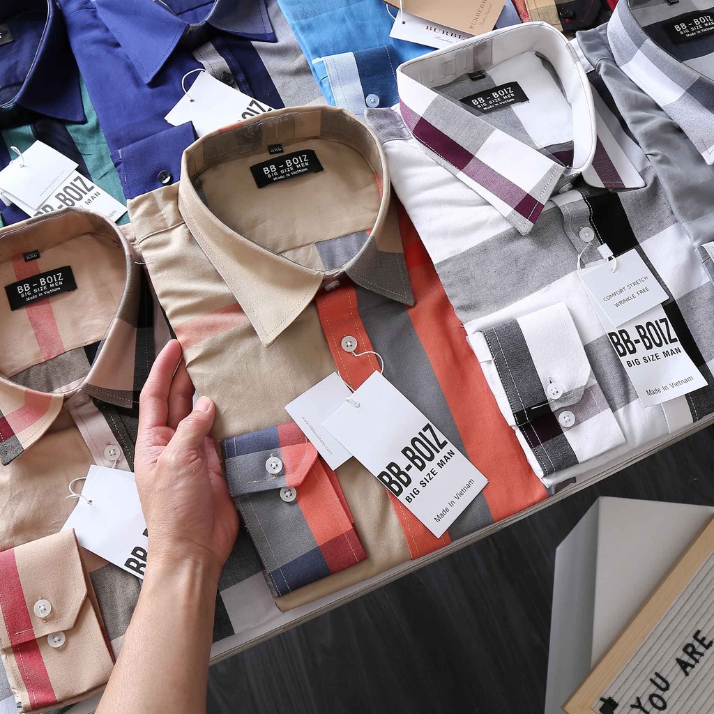 [bigsize < 130kg] ÁO SƠ MI NAM tay dài caro BBR BIGSIZE | BigBuy360 - bigbuy360.vn