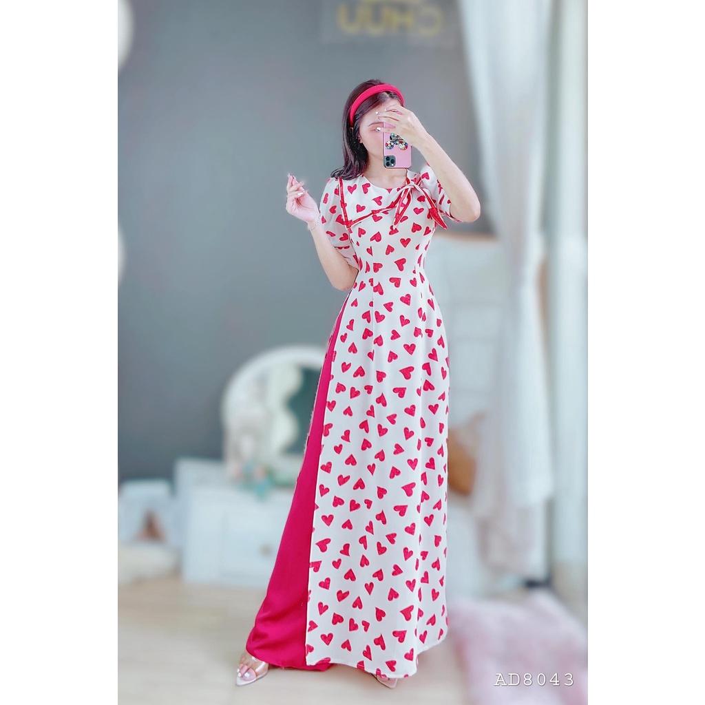 Áo dài cách tân nữ kiểu vạt thuỷ thủ CHUU AD8043 không kèm quần