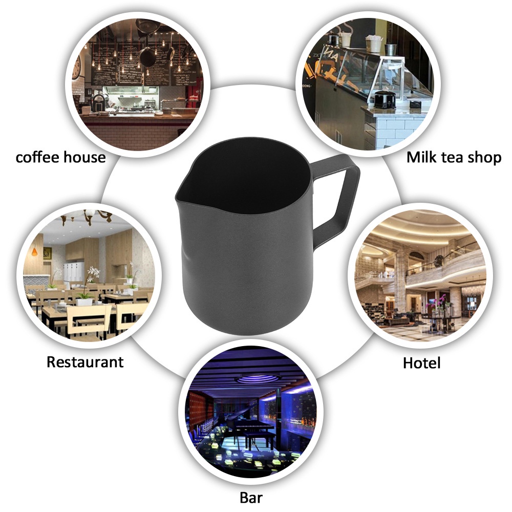 Bình tạo bọt sữa Latte 2Life bằng thép không gỉ tay cầm dài tiện dụng dùng cho pha chế