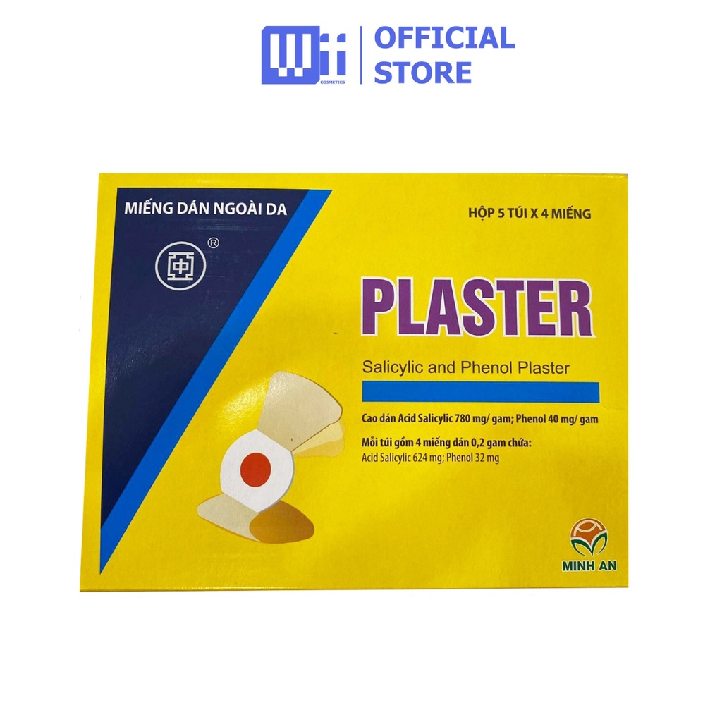 Miếng dán mụn cơm Plaster - Hộp 5 túi 4 miếng